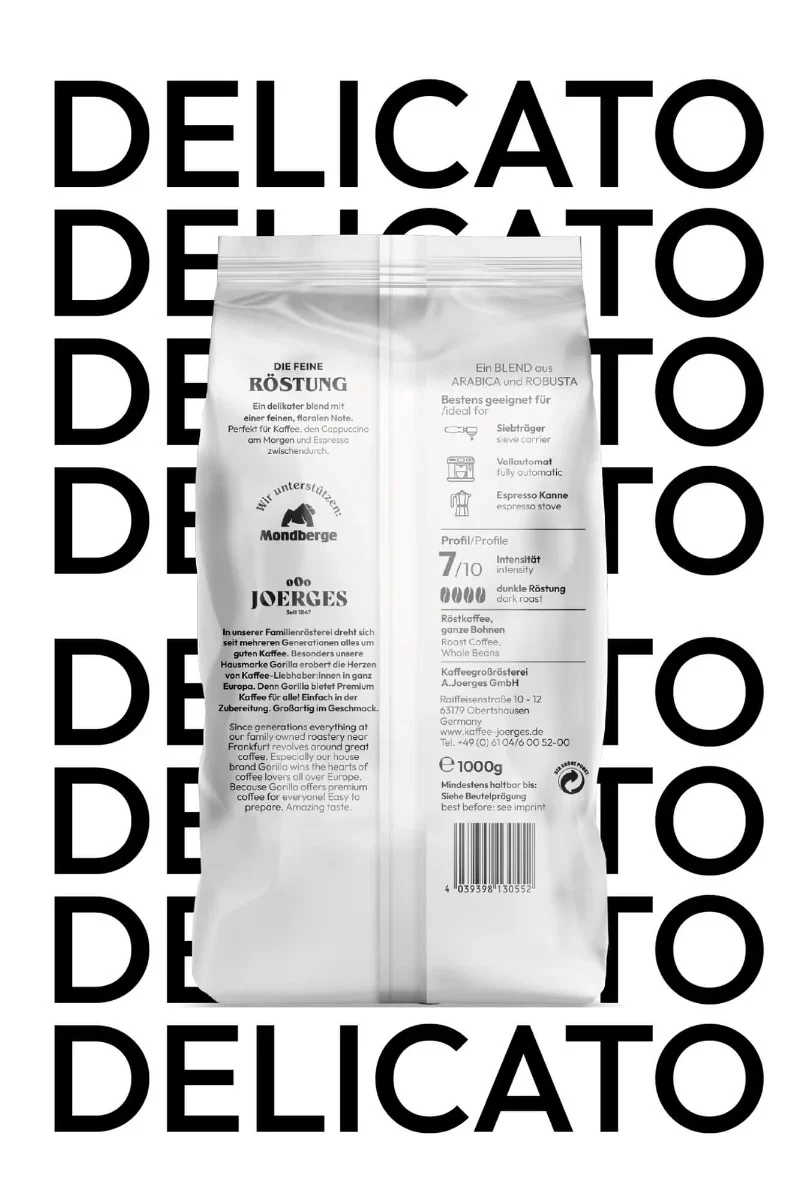 Gorilla Espresso Delicato Bohne 1kg