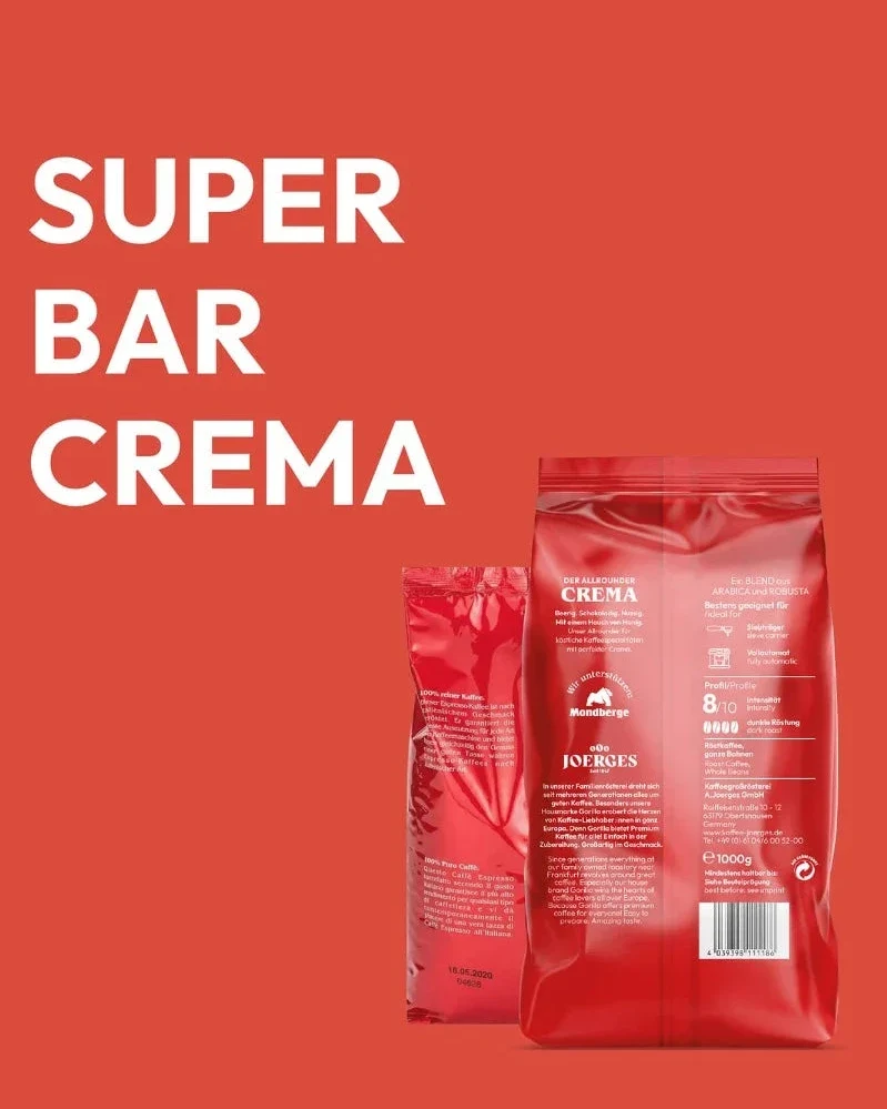 Gorilla Super Bar Crema Bohne 1kg