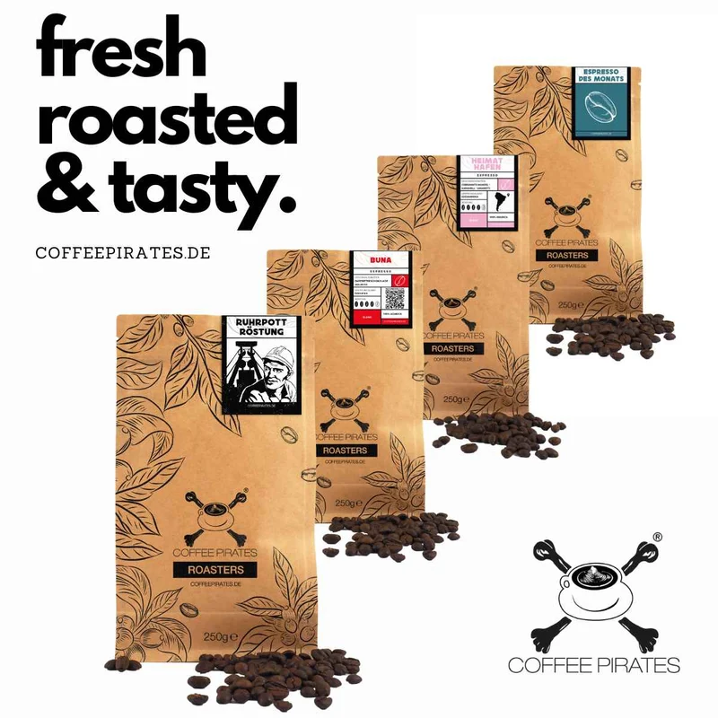 Coffee Pirates Espresso Box – Geschenkset mit 4 Röstungen