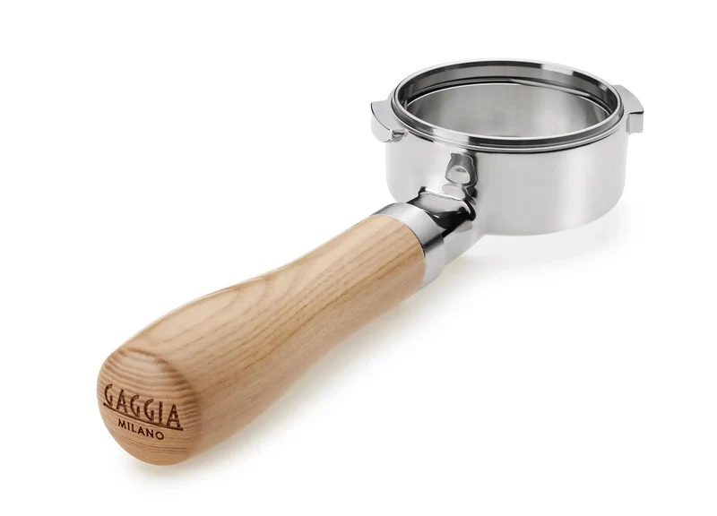 Gaggia Bodenloser Siebträger aus Eschenholz inkl. Nanosieb