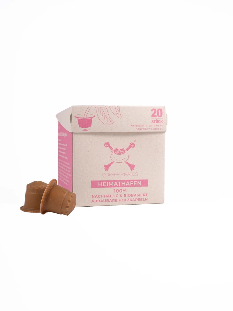 Heimathafen Holzkapseln – 20 Kaffeekapseln für Nespresso®* Original